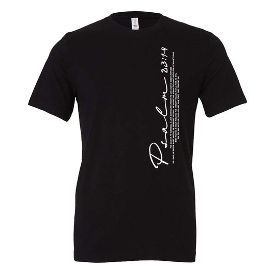 PSALM 23 1-4 - Black (Tee/Hoodie/Sweatshirt) - Southern Grace Creations