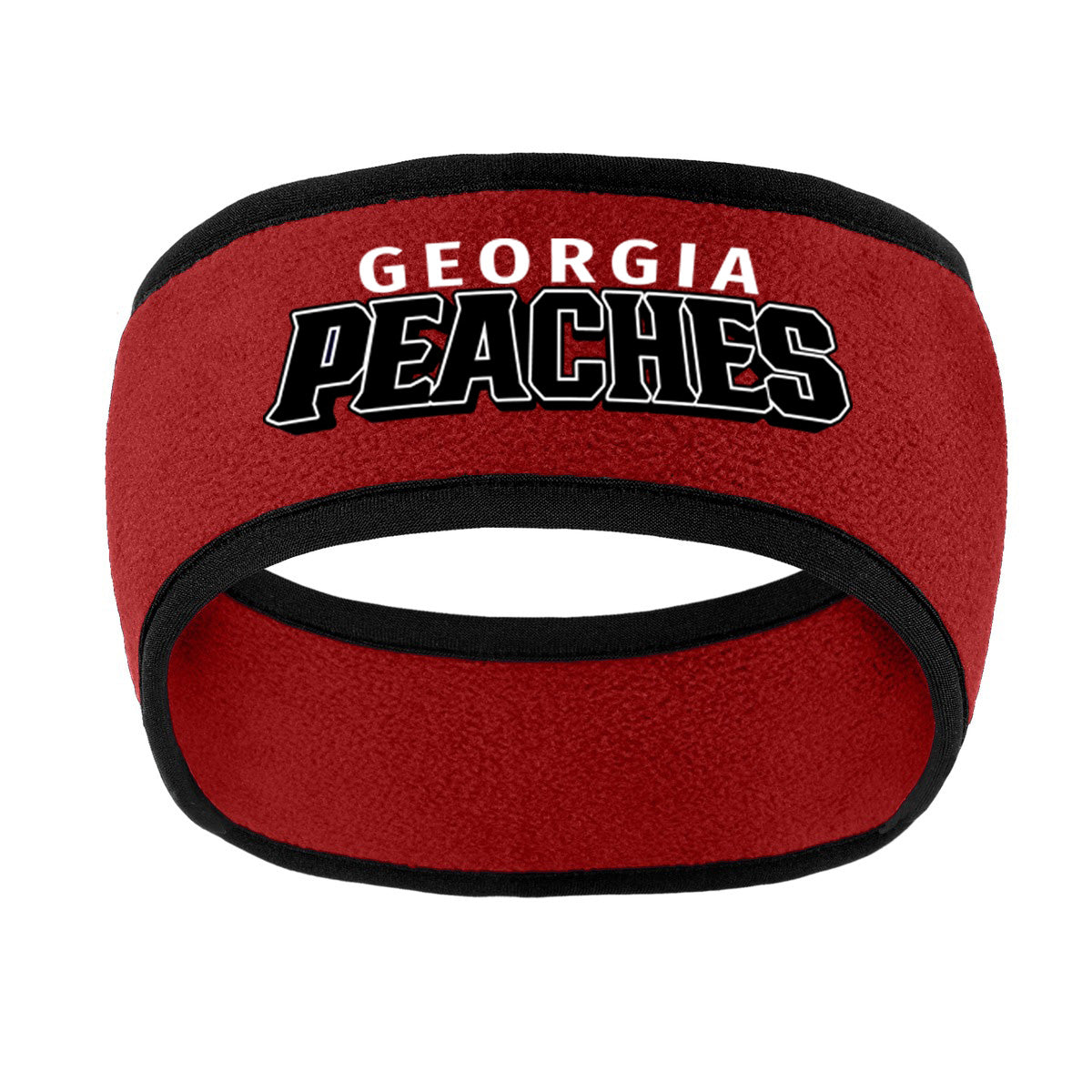 Peaches - Georgia Peaches Bronzier Curved Shadow - Two-Color Fleece Headband (C916)