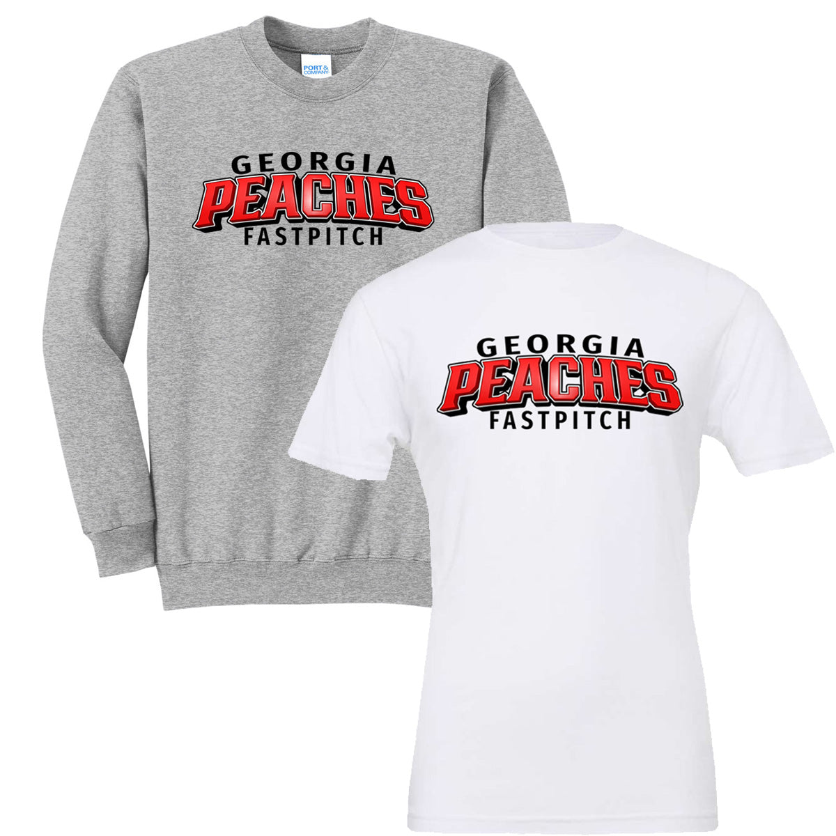 Peaches - Georgia Peaches Bronzier Curved Fastpitch Shadow (Tee/Tank/Drifit/Hoodie/Sweatshirt)