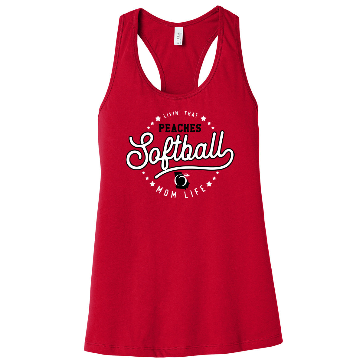 Peaches - Livin' That Peaches Softball Mom Life (Tee/Tank/Drifit/Hoodie/Sweatshirt)