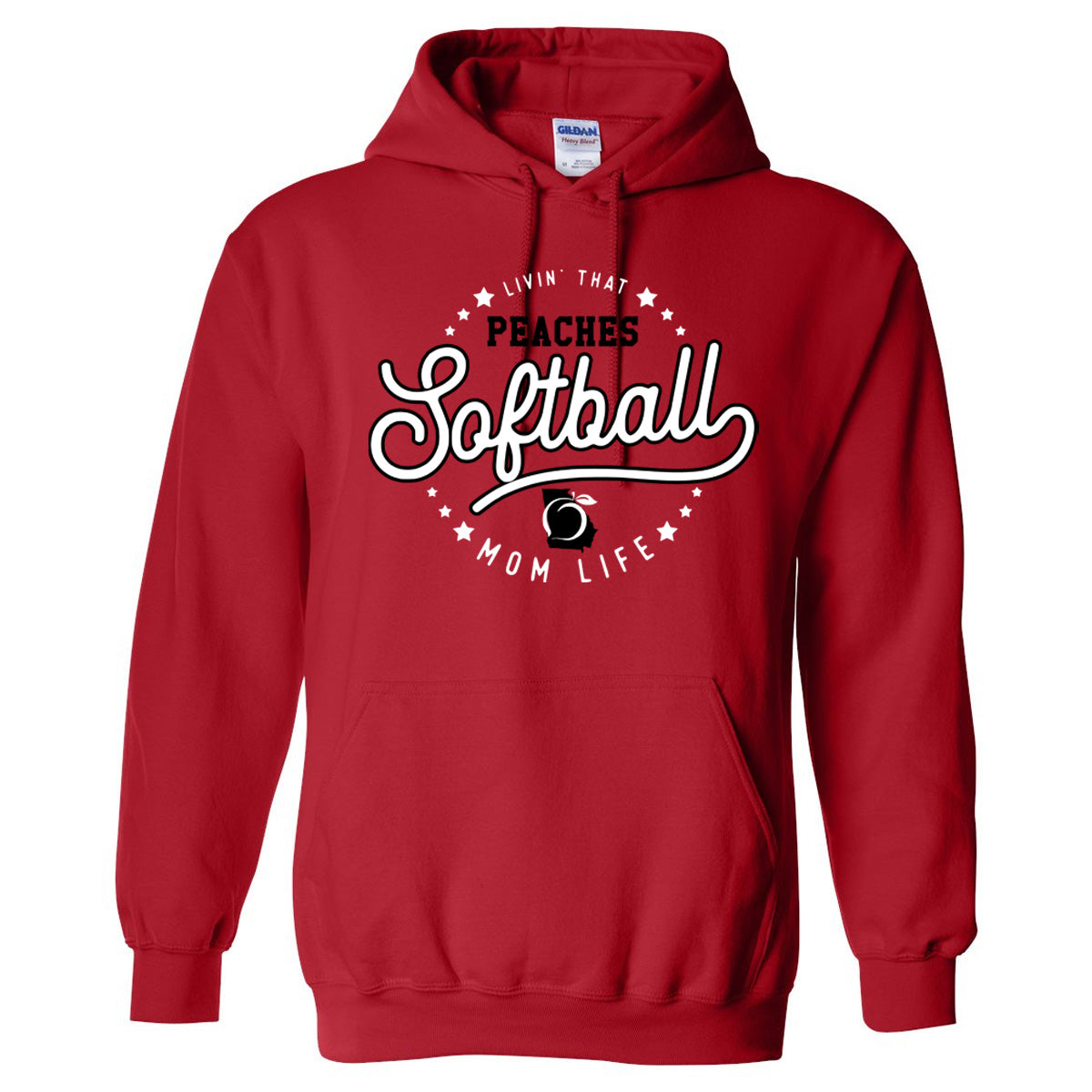 Peaches - Livin' That Peaches Softball Mom Life (Tee/Tank/Drifit/Hoodie/Sweatshirt)
