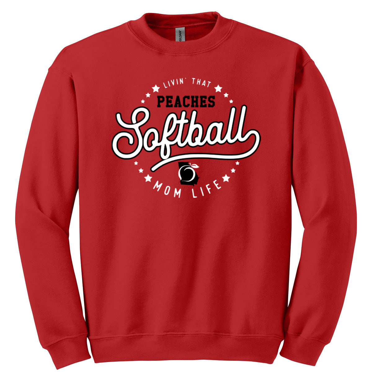 Peaches - Livin' That Peaches Softball Mom Life (Tee/Tank/Drifit/Hoodie/Sweatshirt)