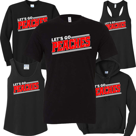 Peaches - Let's Go Peaches Slanted - Black (Tee/Tank/Drifit/Hoodie/Sweatshirt)
