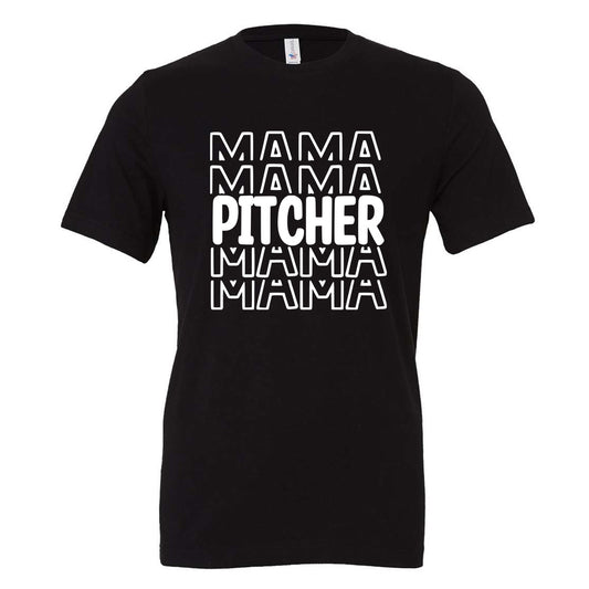 Pitcher Mama - Black (Tee/DriFit/Hoodie/Sweatshirt) - Southern Grace Creations