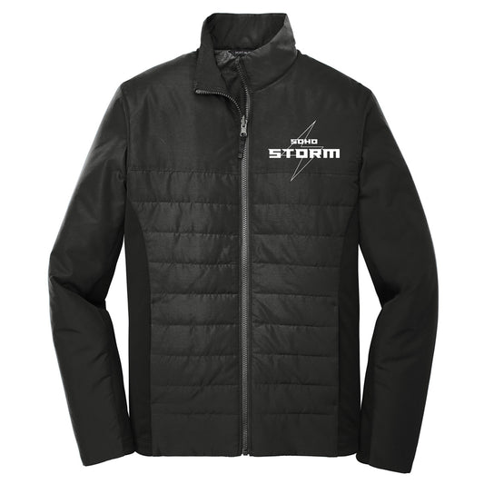 SOHO - Collective Insulated Jacket with SOHO Storm Solid Lightning Bolt Logo - Black (J902/L902) - Southern Grace Creations