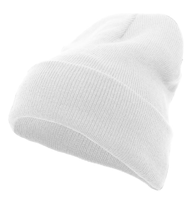 SOHO - KNIT FOLD OVER BEANIE with SOHO (Stencil Font) - White (621K) - Southern Grace Creations