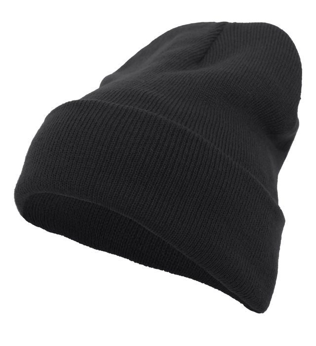 SOHO - KNIT FOLD OVER BEANIE with SOHO Storm Lightning Bolt Logo - Black (621K) - Southern Grace Creations