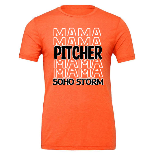 SOHO - Pitcher Mama SOHO Storm - Orange (Tee/Hoodie/Sweatshirt) - Southern Grace Creations