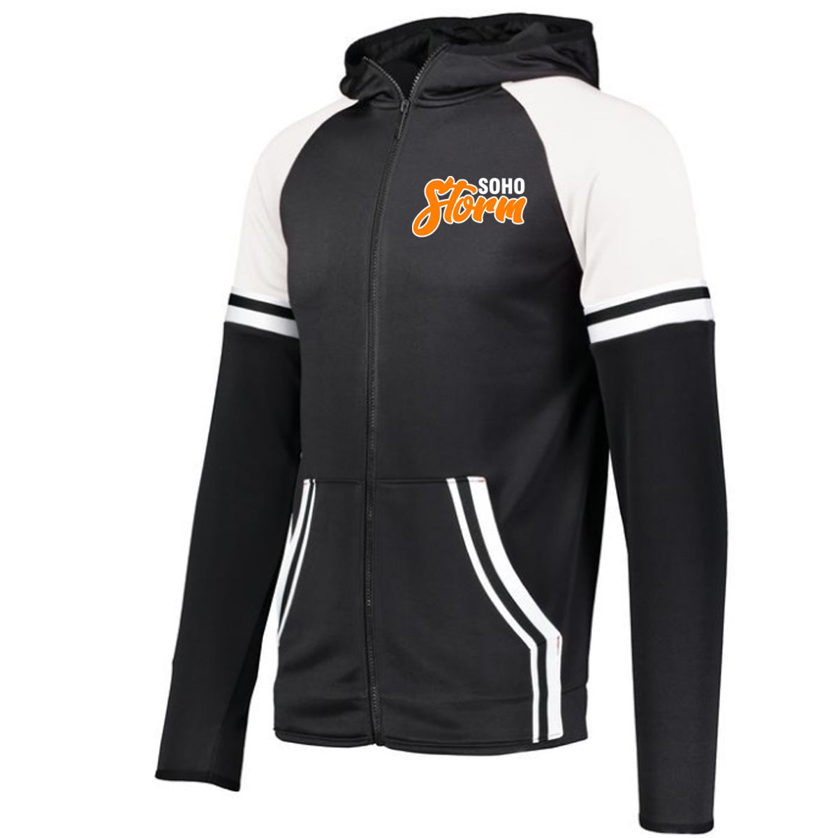 SOHO - Retro Grade Jacket with SOHO STORM (DOPESTYLE FONT) - Black - Southern Grace Creations