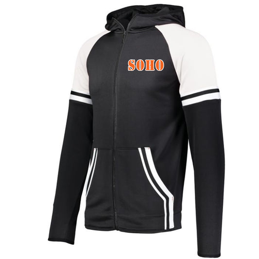 SOHO - Retro Grade Jacket with SOHO (Stencil Font) - Black - Southern Grace Creations