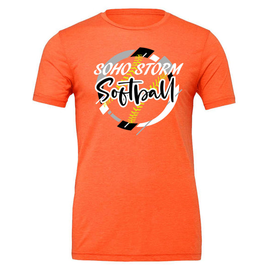 SOHO - SOHO Storm Softball Color Block - Orange (Tee/DriFit/Hoodie/Sweatshirt) - Southern Grace Creations