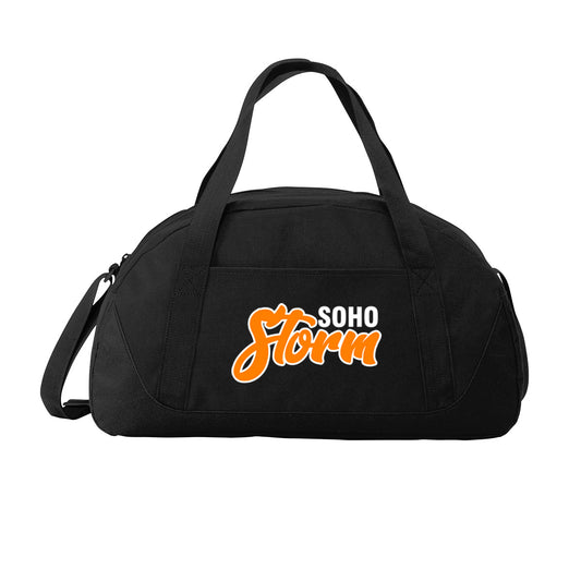 SOHO - Small Dome Duffle Bag with SOHO STORM (DOPESTYLE FONT) - Black (BG818) - Southern Grace Creations
