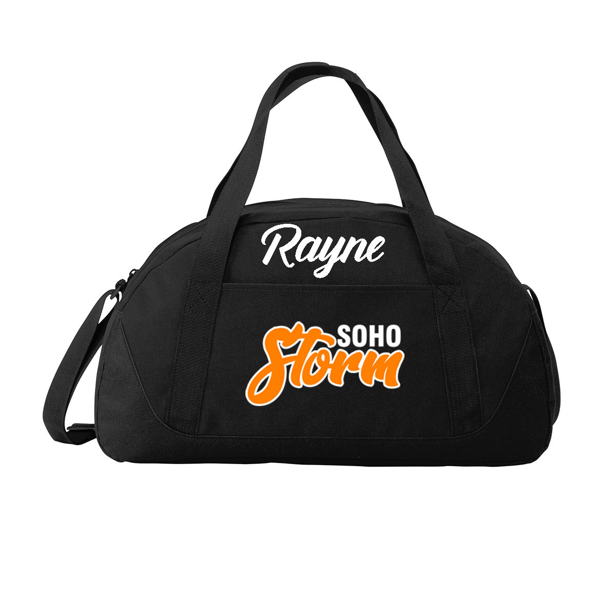 SOHO - Small Dome Duffle Bag with SOHO STORM (DOPESTYLE FONT) - Black (BG818) - Southern Grace Creations