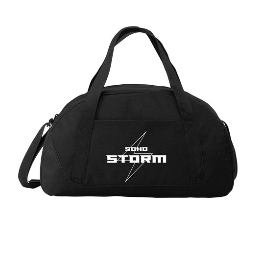 SOHO - Small Dome Duffle Bag with SOHO Storm Lightning Bolt Logo - Black (BG818) - Southern Grace Creations