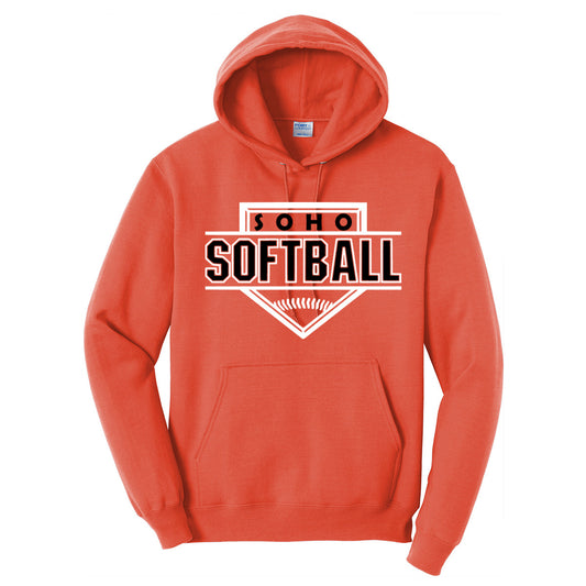 SOHO - Softball Homeplate - Orange (Tee/DriFit/Hoodie/Sweatshirt) - Southern Grace Creations
