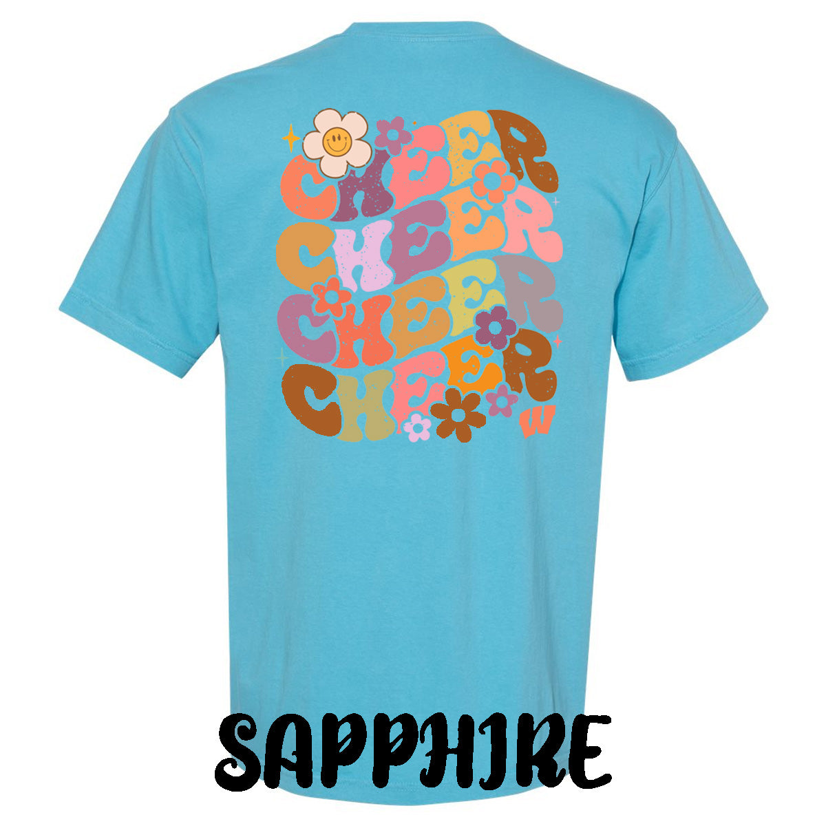 Windsor - Cheer Bubble Letters with Flowers - Comfort Color (Tee/Hoodie/Sweatshirt)