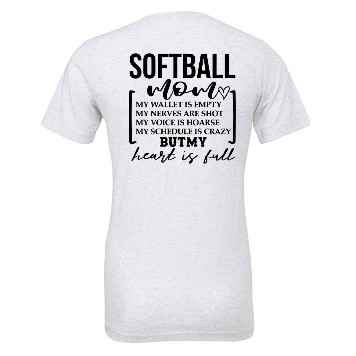 Softball Mom My Wallet is Empty - Ash (Tee/DriFit/Hoodie/Sweatshirt) - Southern Grace Creations