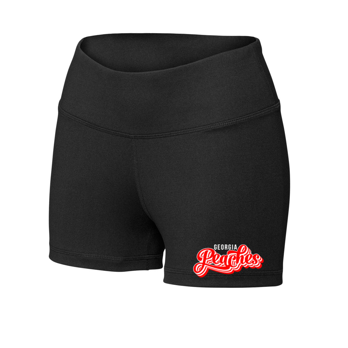 Peaches - Georgia Peaches Script Stacked Retro - Women's Interval 3” Short (LST475)