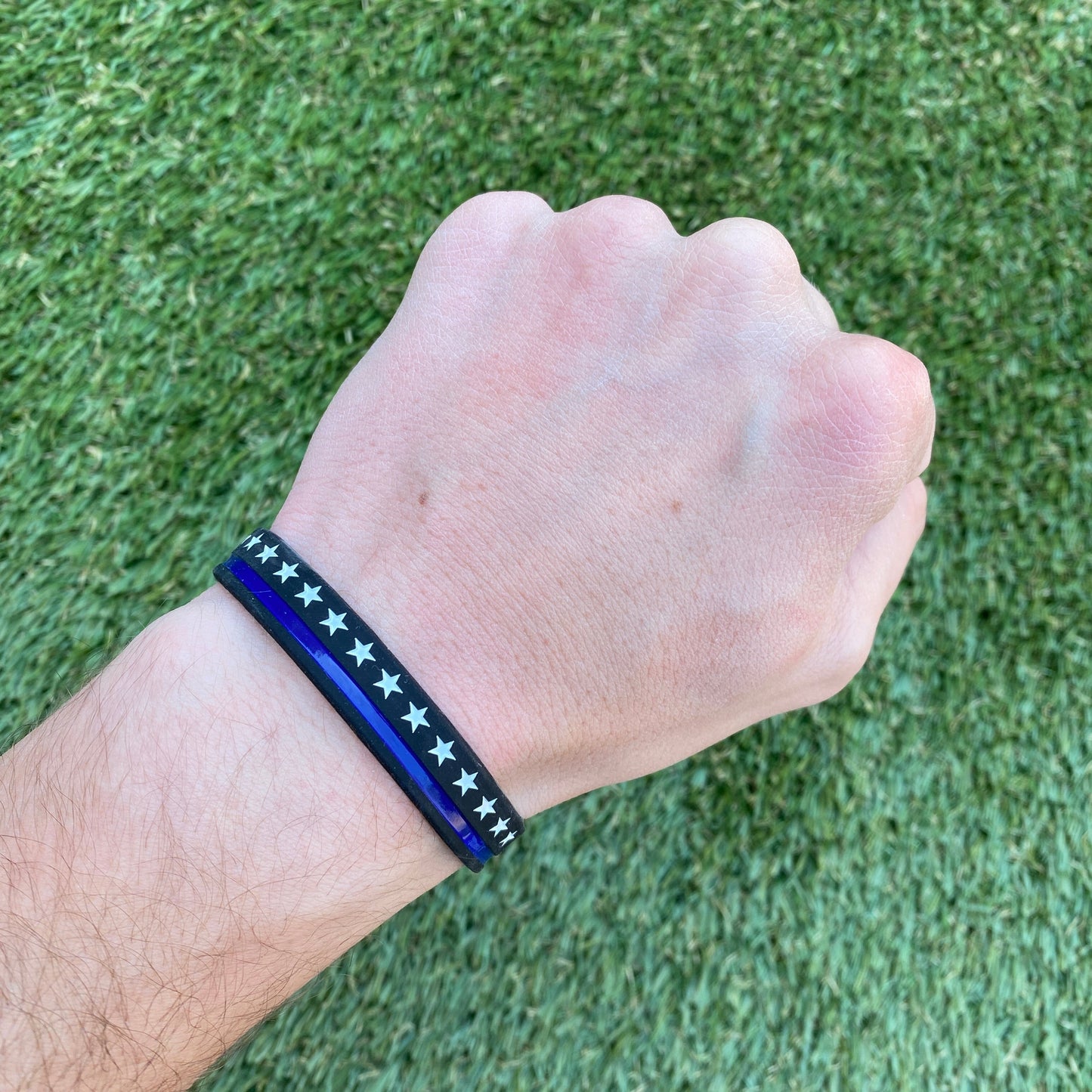 Thin Blue Line Wristband - Southern Grace Creations