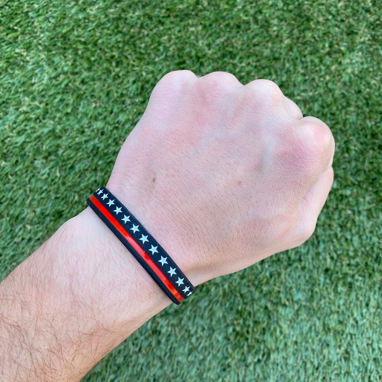 Thin Red Line Wristband - Southern Grace Creations