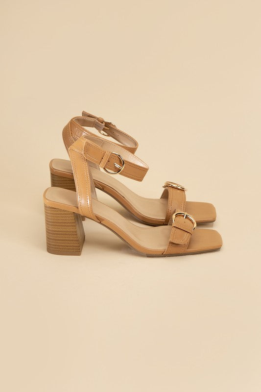 TREATY-S BUCKLE SANDAL HEELS - Southern Grace Creations