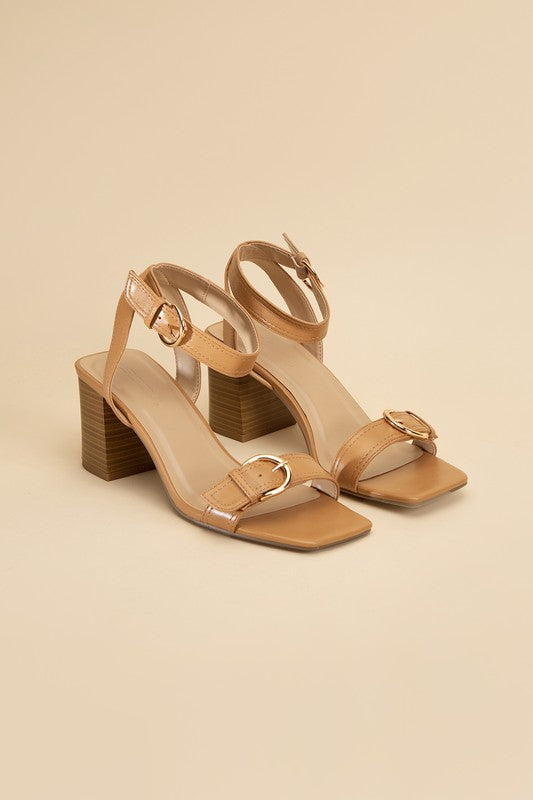 TREATY-S BUCKLE SANDAL HEELS - Southern Grace Creations