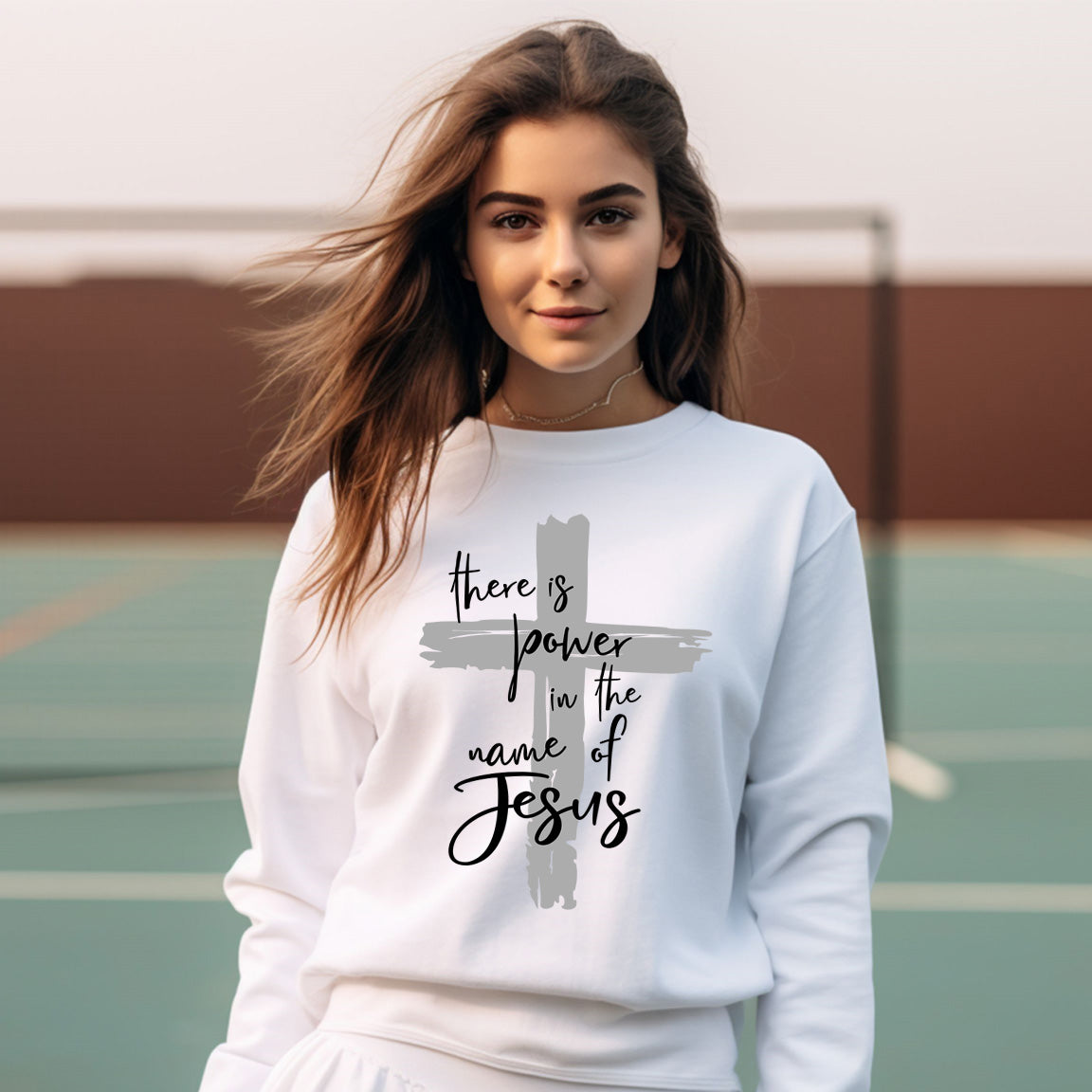 There is Power in the Name of Jesus - White (Tee/Hoodie/Sweatshirt) - Southern Grace Creations