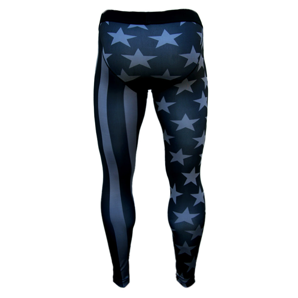 Thin Blue Line Compression Tights - Southern Grace Creations