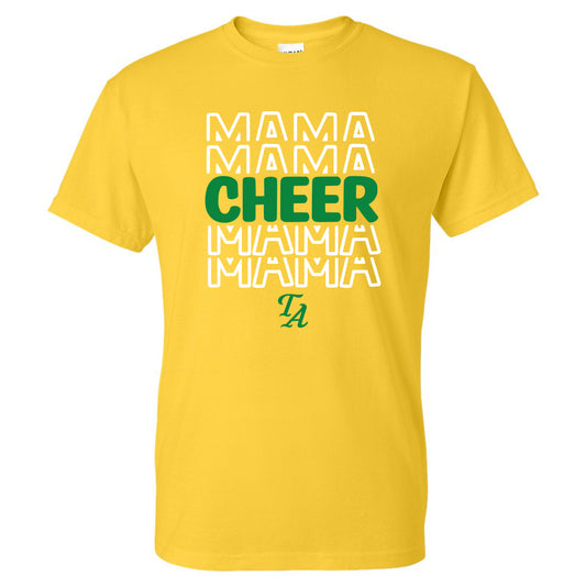 Twiggs Academy - Cheer Mama Stacked - Yellow (Tee/DriFit/Hoodie/Sweatshirt) - Southern Grace Creations