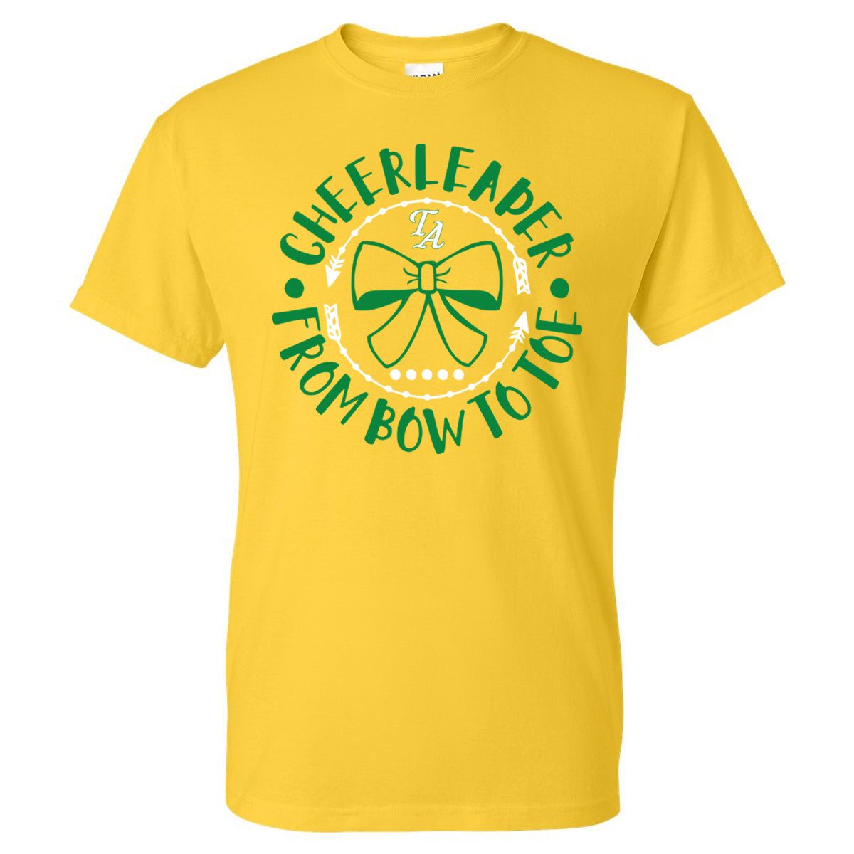 Twiggs Academy - Cheerleader from Bow to Toe - Yellow (Tee/DriFit/Hoodie/Sweatshirt) - Southern Grace Creations