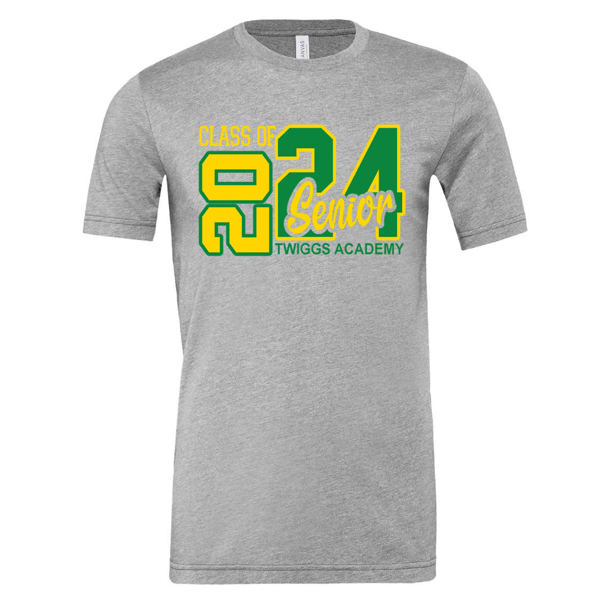 Twiggs Academy - Class of 2024 Block - Athletic Heather (Tee/Hoodie/Sweatshirt) - Southern Grace Creations