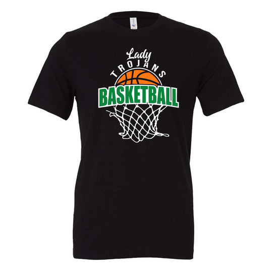 Twiggs Academy - Lady Trojans Basketball and Basketball Net - Black (Tee/DriFit/Hoodie/Sweatshirt) - Southern Grace Creations