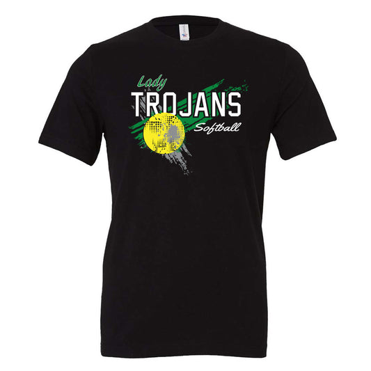 Twiggs Academy - Lady Trojans Softball Paint Stroke - Black (Tee/Drifit/Hoodie/Sweatshirt) - Southern Grace Creations