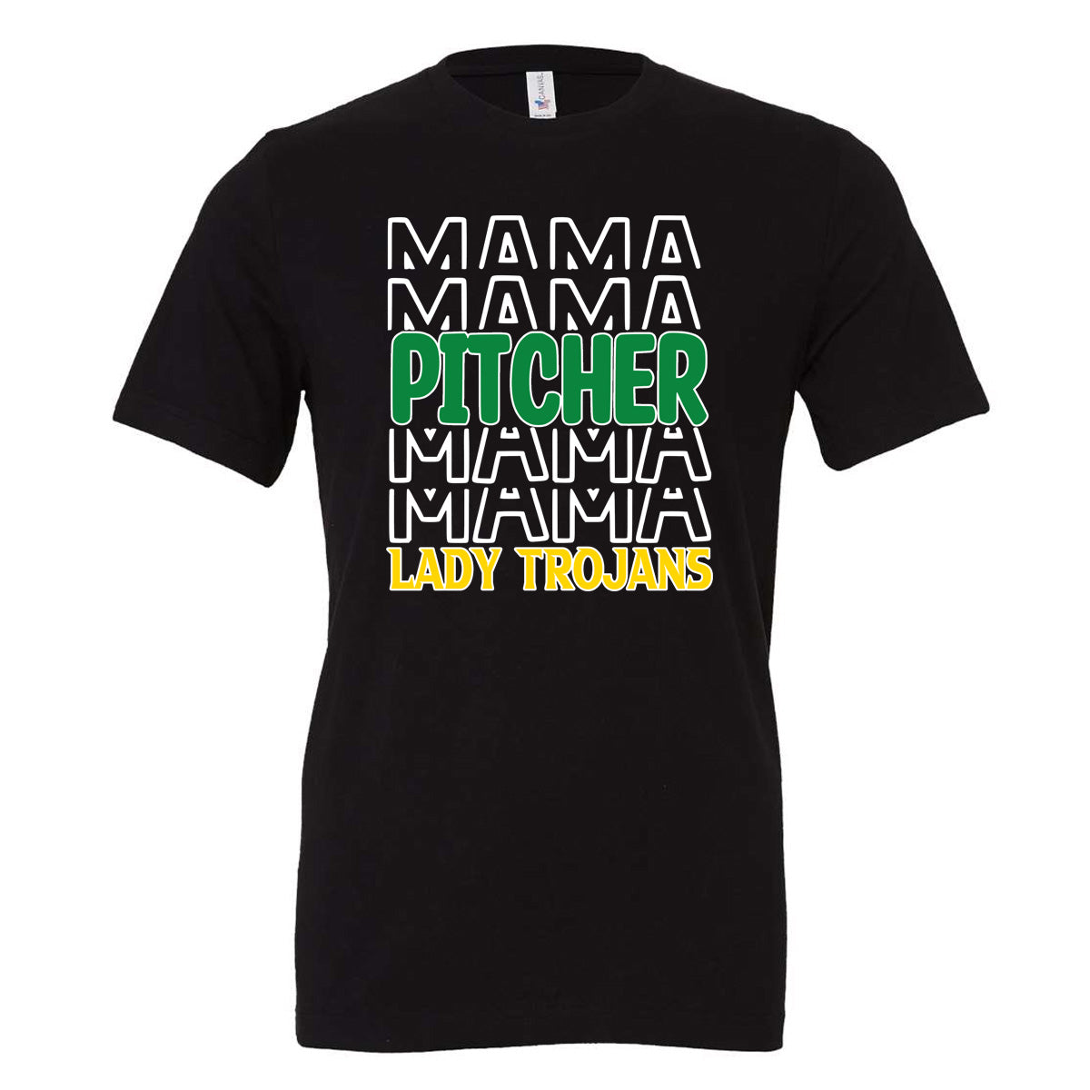 Twiggs Academy - Pitcher Mama Lady Trojans - Black (Tee/DriFit/Hoodie/Sweatshirt) - Southern Grace Creations