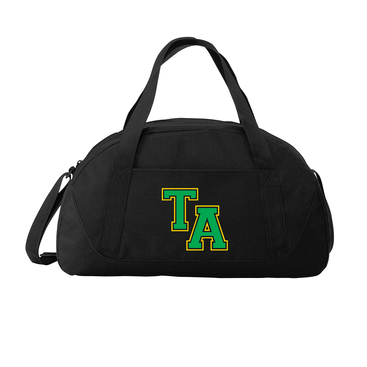 Twiggs Academy - Small Dome Duffle Bag with TA (varsity font) - Black (BG818) - Southern Grace Creations