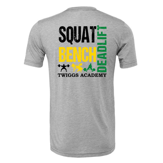 Twiggs Academy - Squat Bench Deadlift - Athletic Heather (Tee/Drifit/Hoodie/Sweatshirt) - Southern Grace Creations