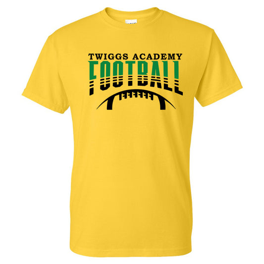 Twiggs Academy - Twiggs Academy Football Sliced Letters - Yellow (Tee/Drifit/Hoodie/Sweatshirt) - Southern Grace Creations