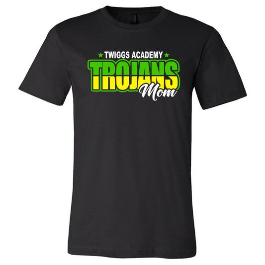 Twiggs Academy - Twiggs Academy Trojans Mom - Black (Tee/Hoodie/Sweatshirt) - Southern Grace Creations