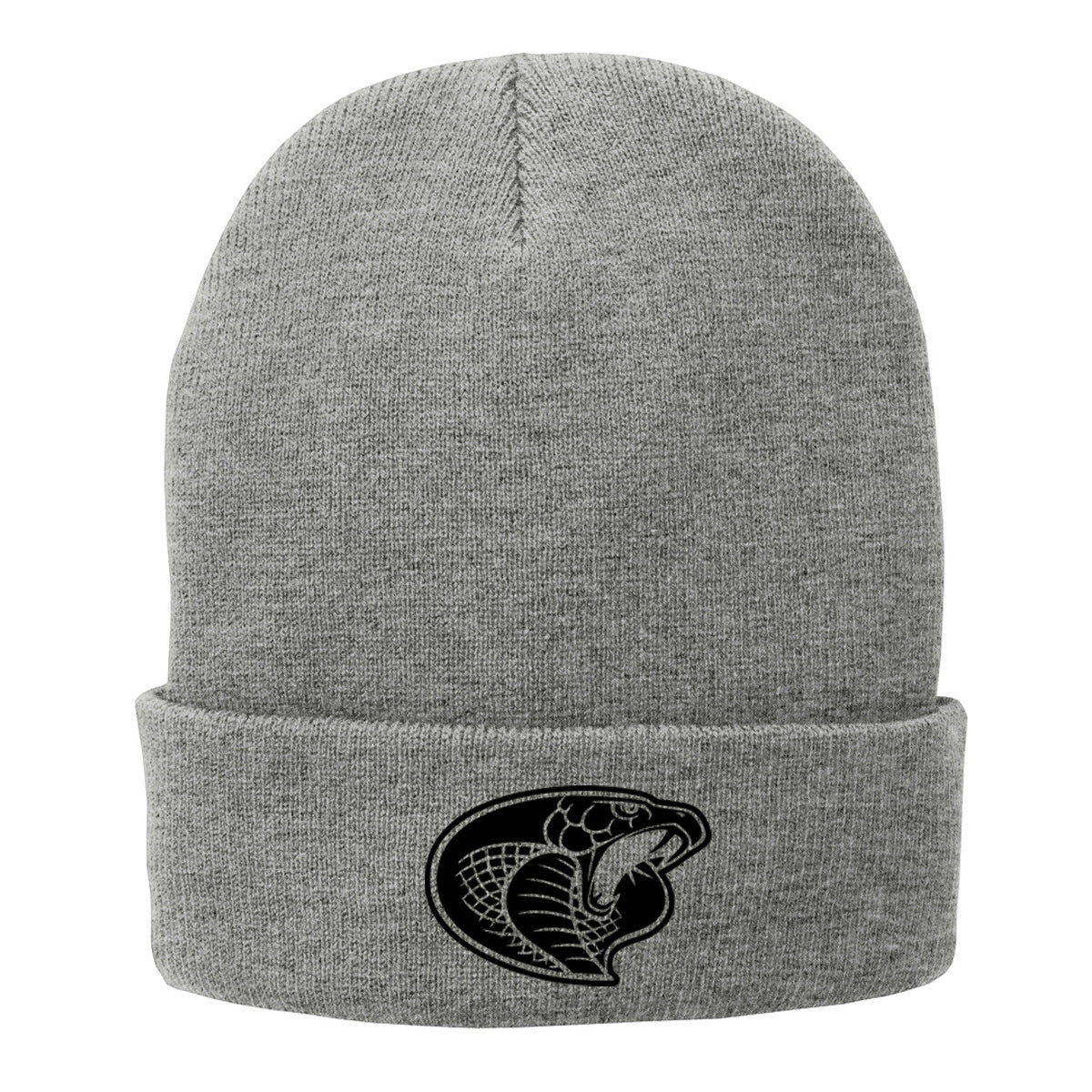 •Twiggs County - Cobra Head (Black) - Fleece-Lined Knit Cap (CP90L)