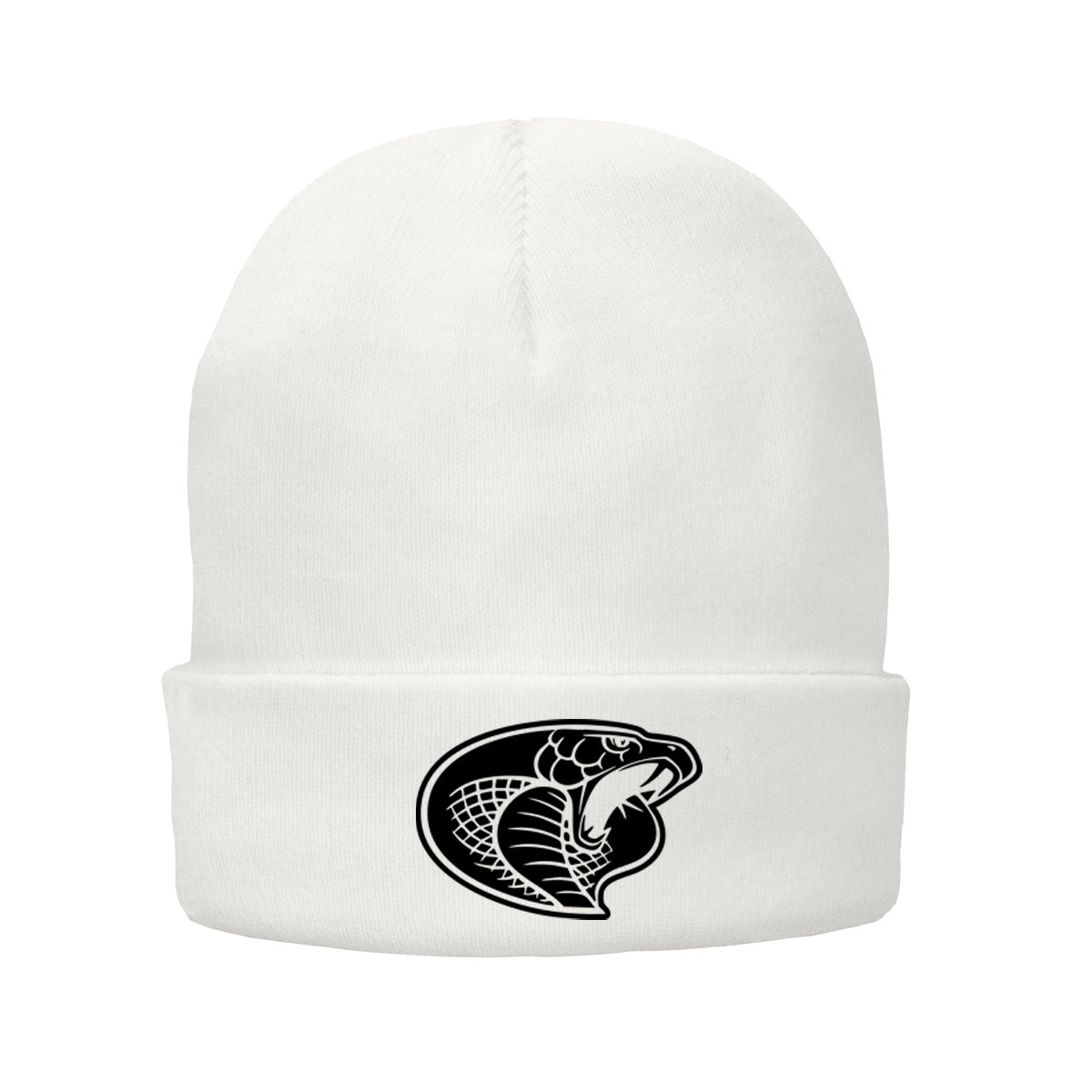 •Twiggs County - Cobra Head (Black) - Fleece-Lined Knit Cap (CP90L)