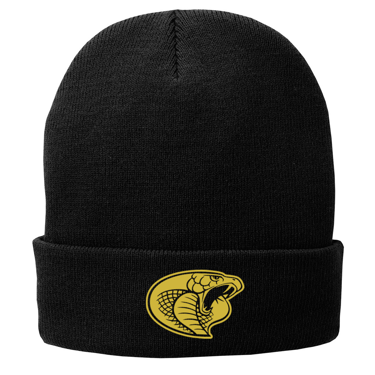 •Twiggs County - Cobra Head (Gold) - Fleece-Lined Knit Cap (CP90L)