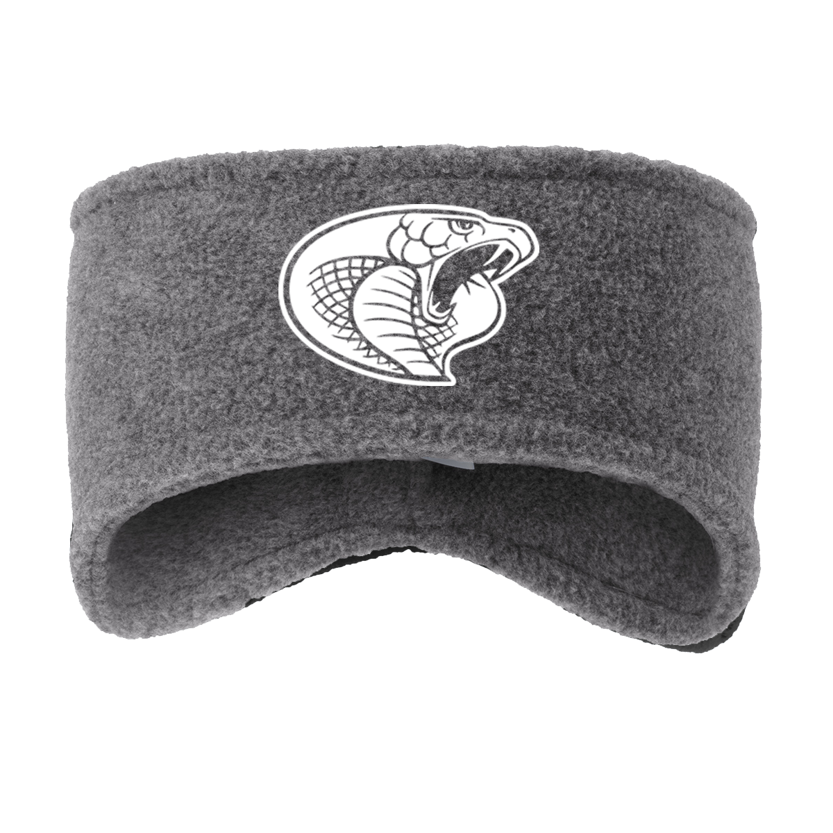 •Twiggs County - Cobra Head (White) - Stretch Fleece Headband (C910)