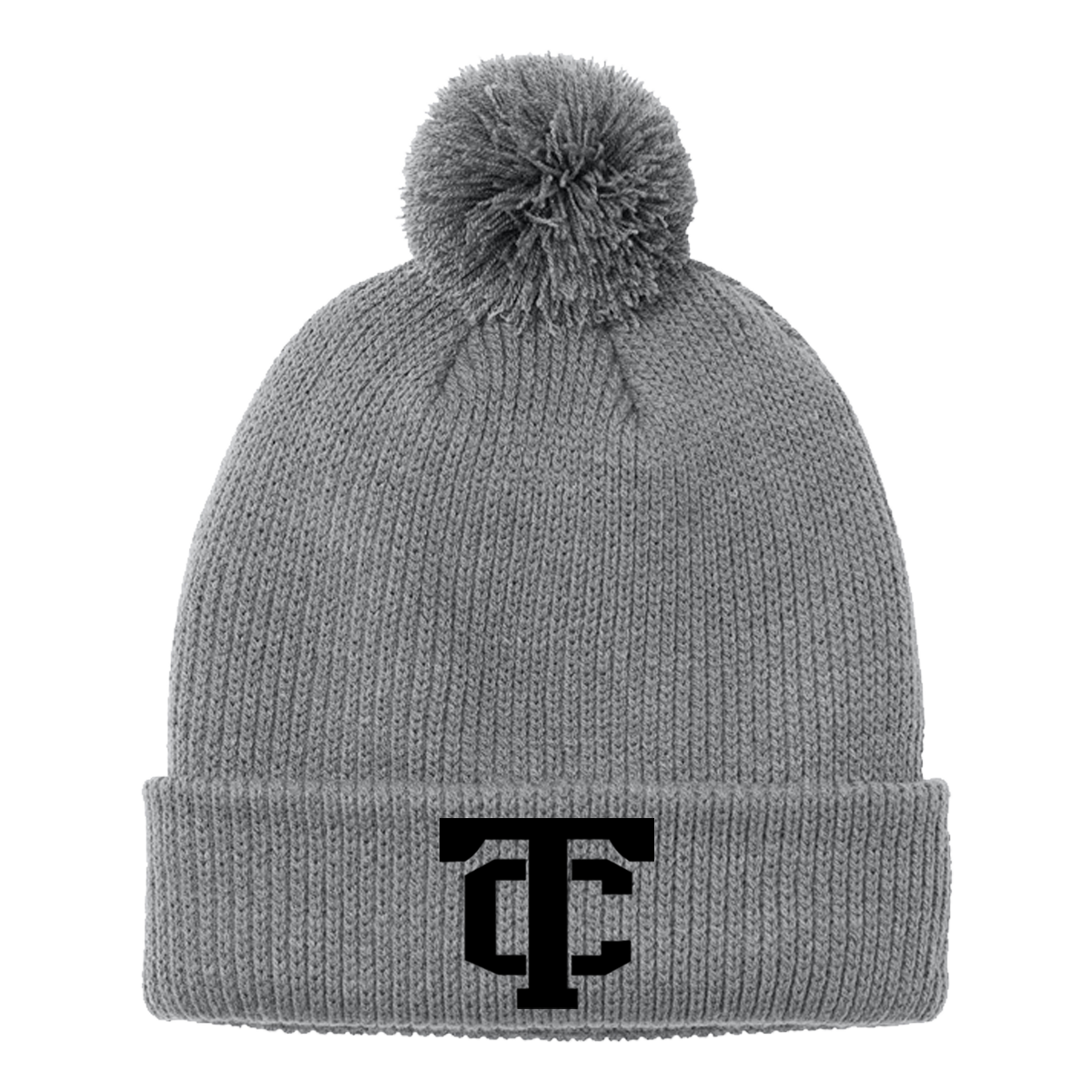 •Twiggs County - TC (Black) - Cozy Pom Beanie (C978)