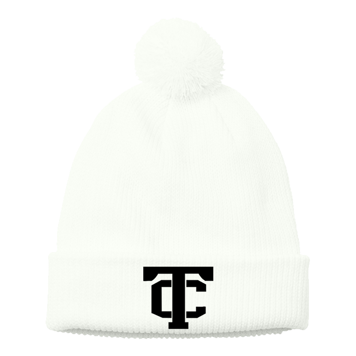•Twiggs County - TC (Black) - Cozy Pom Beanie (C978)