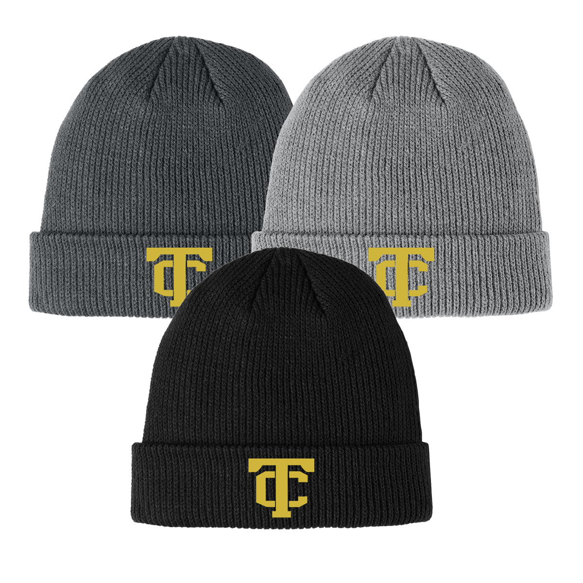 •Twiggs County - TC (Gold) - Cozy Cuffed Beanie (C977)
