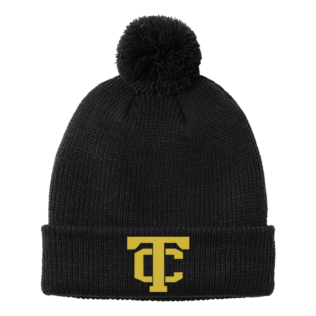 •Twiggs County - TC (Gold) - Cozy Pom Beanie (C978)