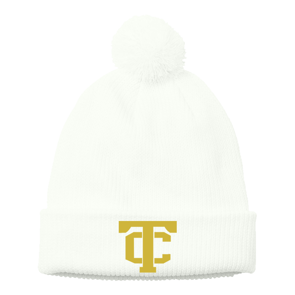 •Twiggs County - TC (Gold) - Cozy Pom Beanie (C978)