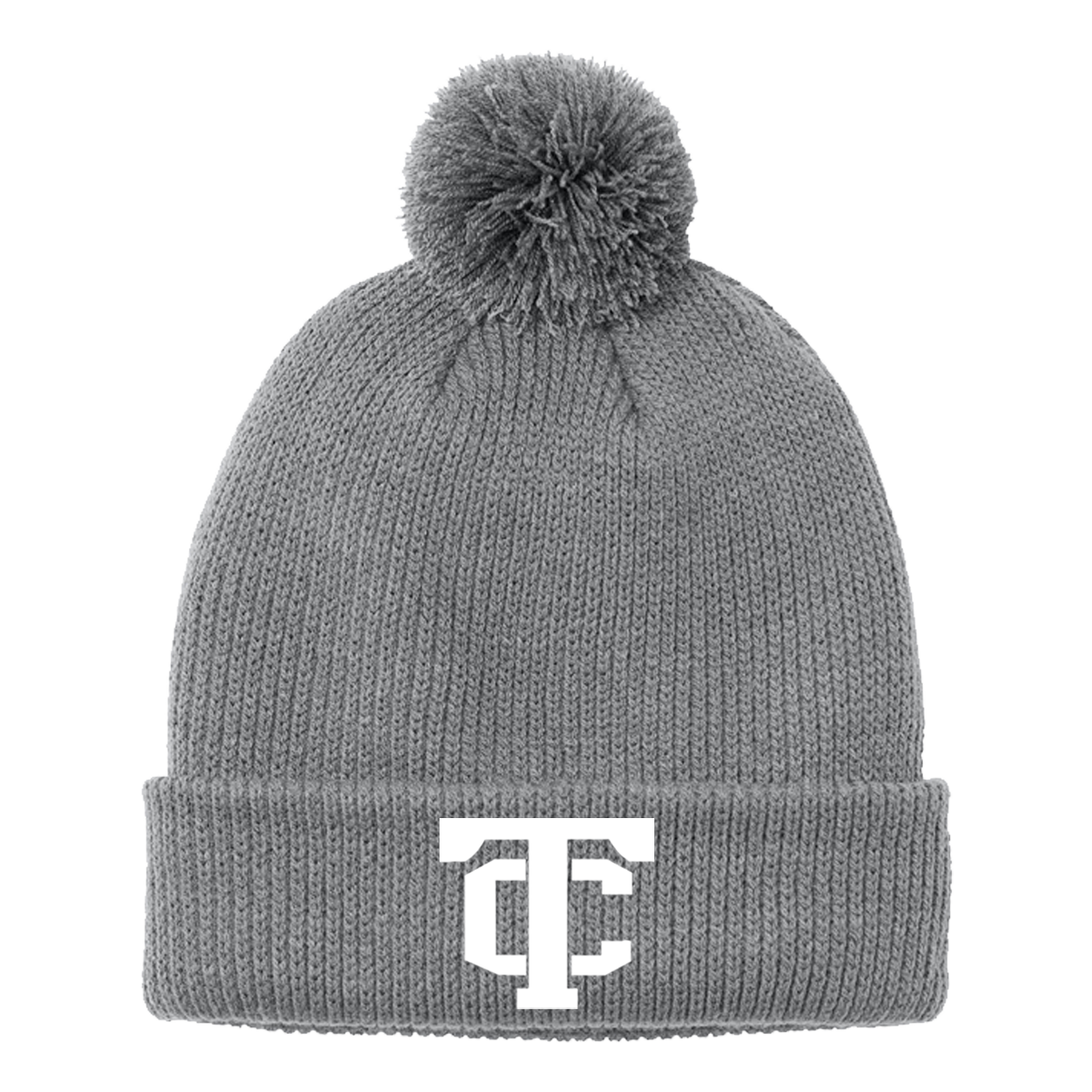 •Twiggs County - TC (White) - Cozy Pom Beanie (C978)