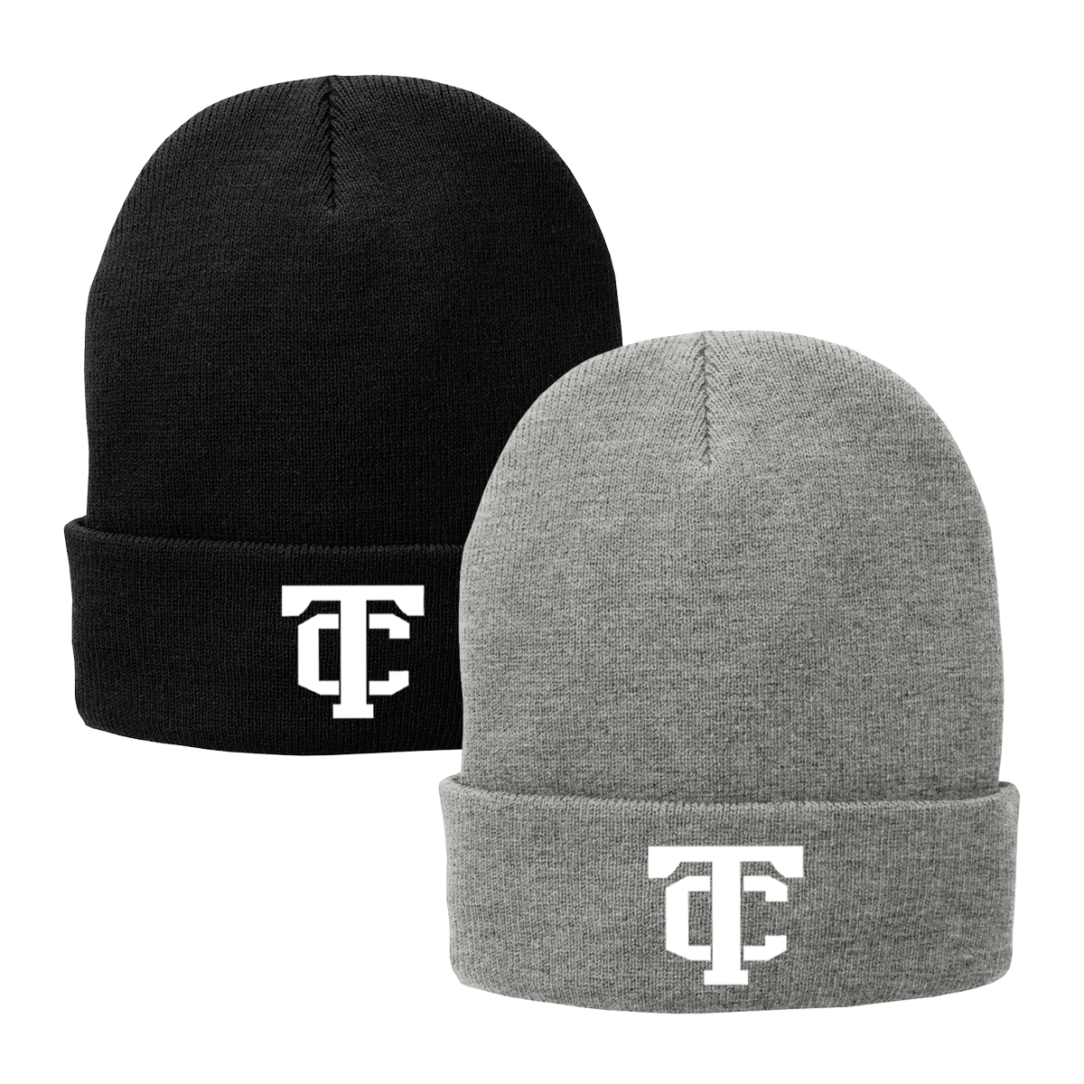 •Twiggs County - TC (White) - Fleece-Lined Knit Cap (CP90L)