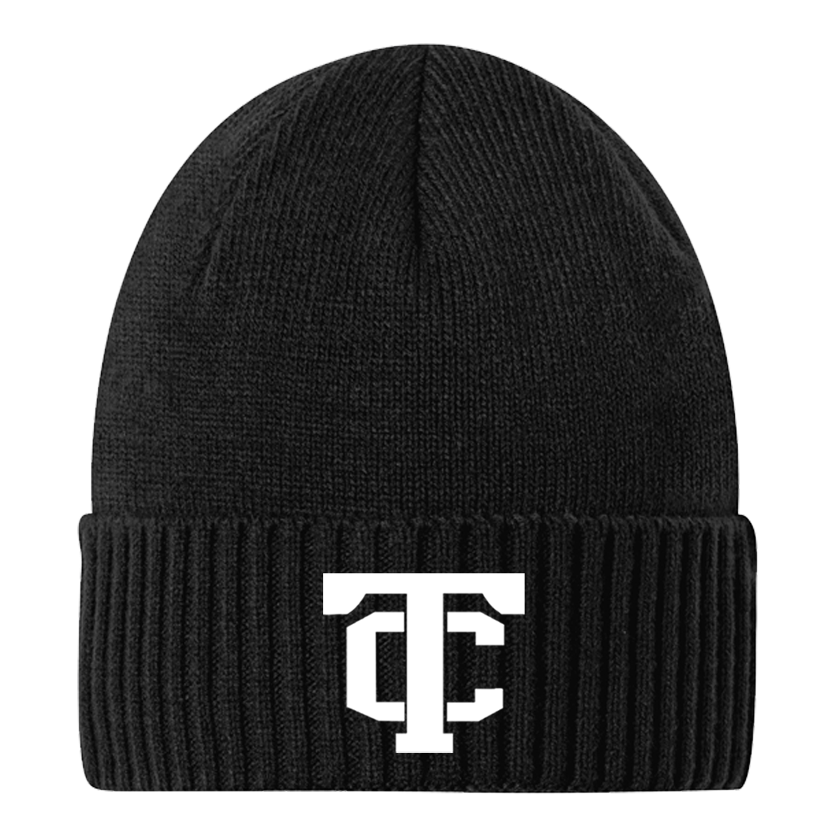 •Twiggs County - TC (White) - Rib Knit Cuff Beanie (C951)